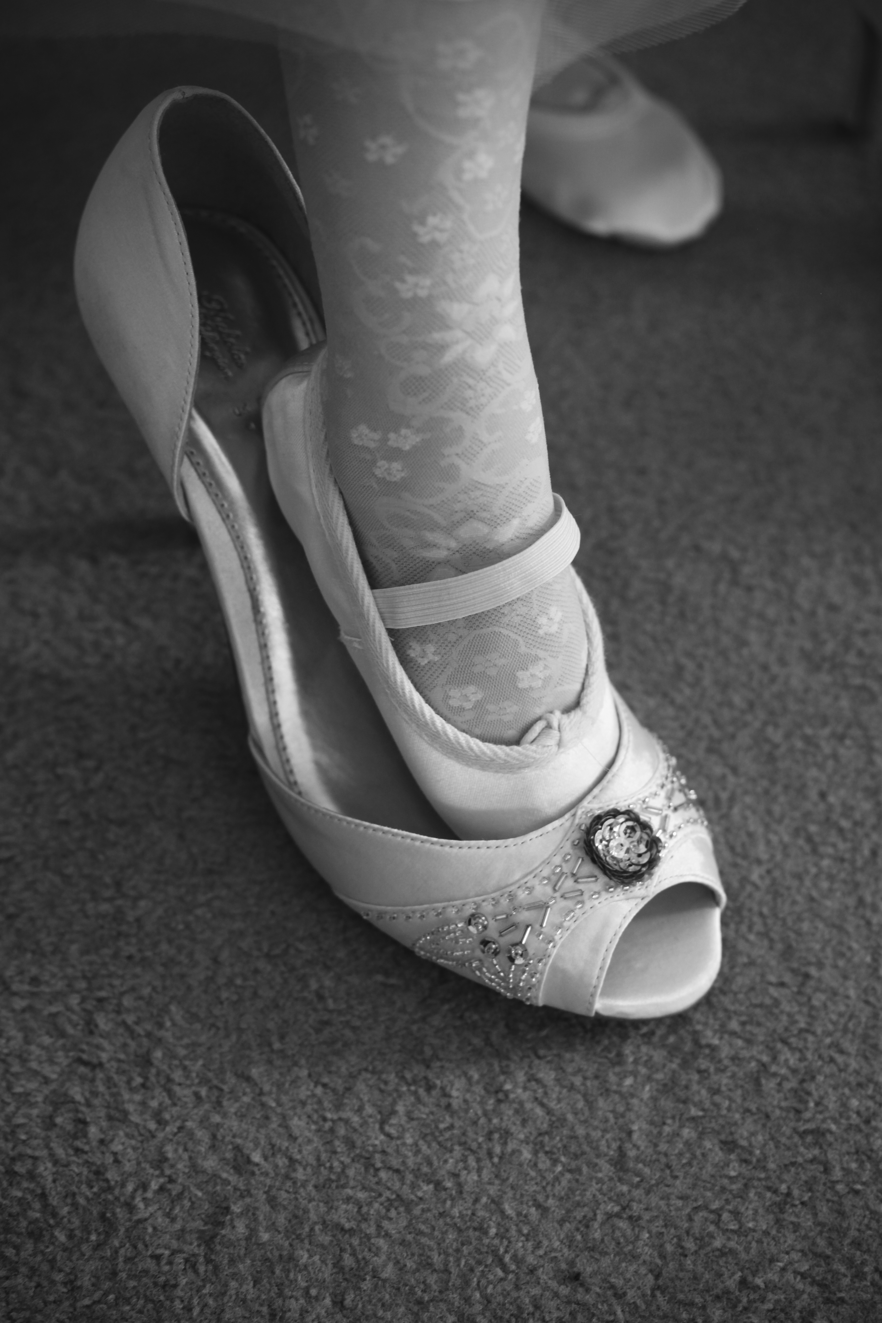 Flower Girl with Bride's shoe
