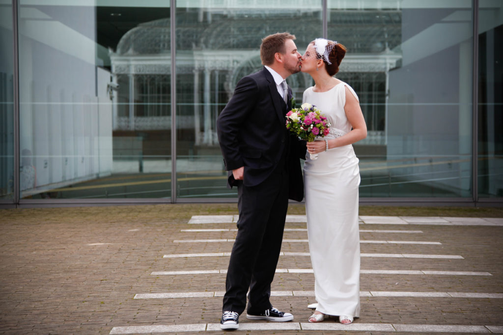 Wedding kiss at the Horniman