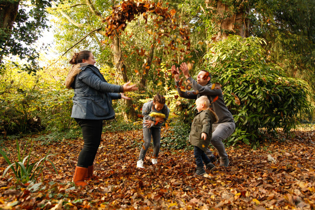 throwing leaves