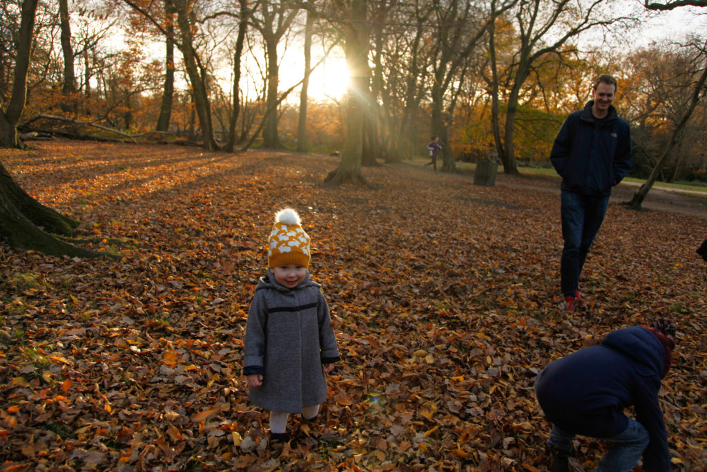 family in the woods