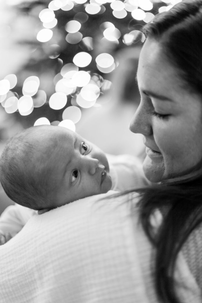 newborn baby and mother