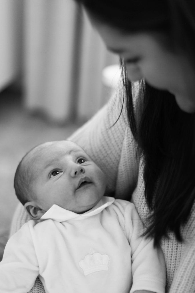 mother and son newborn photography